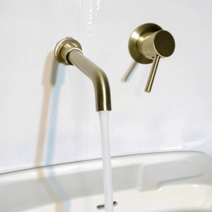 Modern Brass Wall Mounted Faucet | Bright & Plus.