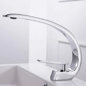 Modern Crane Design Single Handle Basin Faucet | Bright & Plus.