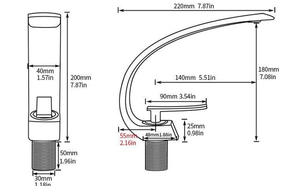 Modern Crane Design Single Handle Basin Faucet | Bright & Plus.