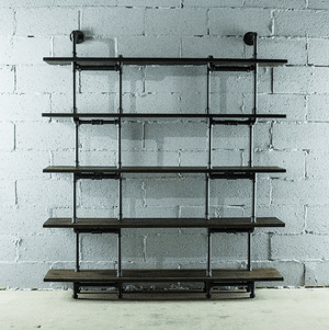 Modern Industrial Five Shelf Large Bookcase | Bright & Plus.