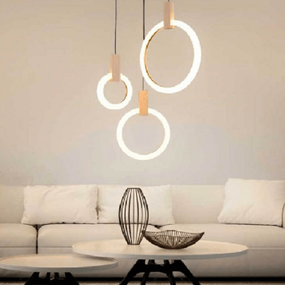 Modern LED Halo Hanging Lights | Bright & Plus.