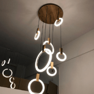 Modern LED Halo Hanging Lights | Bright & Plus.