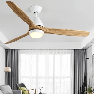 Modern Nordic Ceiling Fan with LED Light | Bright & Plus.