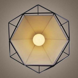 Modern Nordic Geometric Iron Cage Hanging Lamp | Bright & Plus.