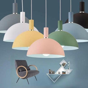 Modern Nordic Round Lampshade Hanging Light | Bright & Plus.