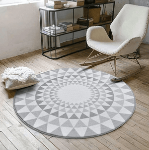 Modern Nordic Round Rug | Bright & Plus.