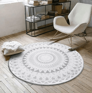 Modern Nordic Round Rug | Bright & Plus.