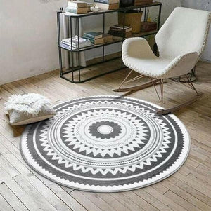 Modern Nordic Round Rug | Bright & Plus.