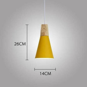 Modern Nordic Wooden Base Hanging Light | Bright & Plus.