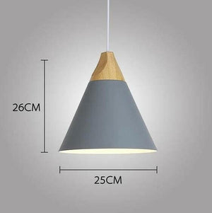 Modern Nordic Wooden Base Hanging Light | Bright & Plus.