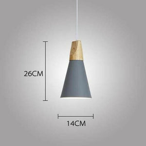 Modern Nordic Wooden Base Hanging Light | Bright & Plus.