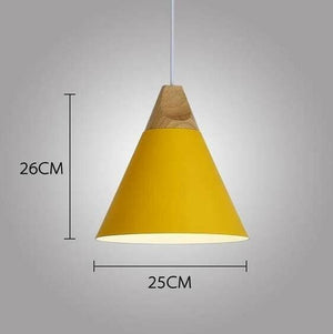 Modern Nordic Wooden Base Hanging Light | Bright & Plus.