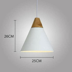 Modern Nordic Wooden Base Hanging Light | Bright & Plus.