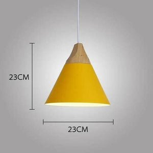 Modern Nordic Wooden Base Hanging Light | Bright & Plus.