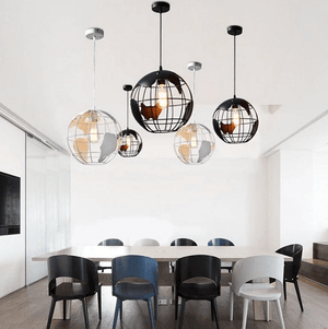 Modern Nordic World Globe Hanging Light | Bright & Plus.