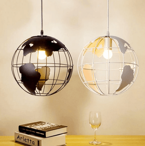 Modern Nordic World Globe Hanging Light | Bright & Plus.