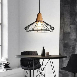 Modern Nordic Wrought Iron Hanging Cage Lamp | Bright & Plus.