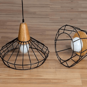 Modern Nordic Wrought Iron Hanging Cage Lamp | Bright & Plus.