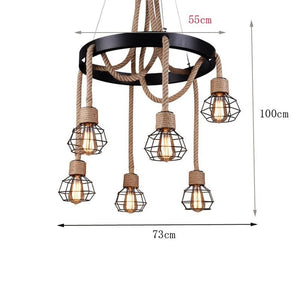 Montana - Vintage Hemp Rope Chandelier