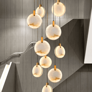 Moon's Marble Staircase Modern Chandelier