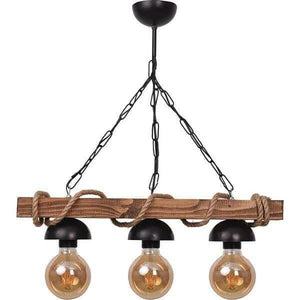 Narses - Rustic Chandelier with Wooden Rope | Bright & Plus.