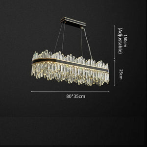 Nathan - Minimalist Atmospheric Black Crystal Chandelier