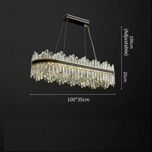 Nathan - Minimalist Atmospheric Black Crystal Chandelier