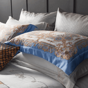 Navy Arch Duvet Cover Set (Egyptian Cotton) | Bright & Plus.