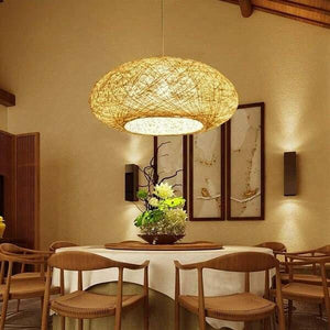 Nest - Round Rattan Pendant Light | Bright & Plus.