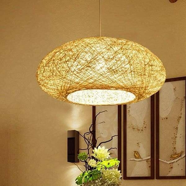 Nest - Round Rattan Pendant Light | Bright & Plus.