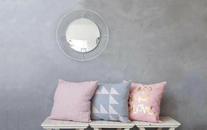 Nicolina - Round Iron Frame Mirror | Bright & Plus.