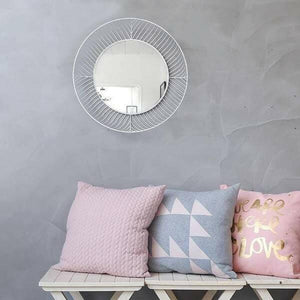 Nicolina - Round Iron Frame Mirror | Bright & Plus.