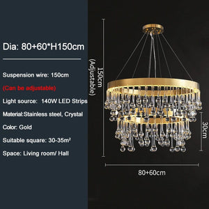 Rhea - Modern LED Crystal Chandelier