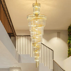 Rosen - Large Rings Crystal Chandelier for Living Room