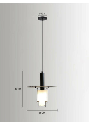 Rune - Gold/Black Iron Crystal Pendant Ceiling Lamp