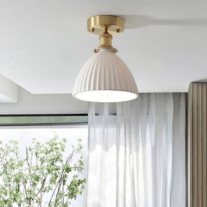 Ryota - Japanese Brass Ceramic Ceiling Lamp