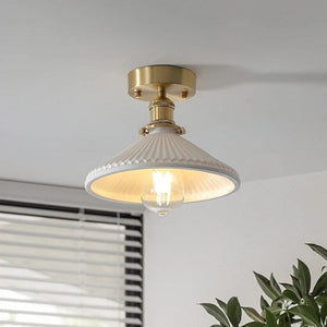 Ryota - Japanese Brass Ceramic Ceiling Lamp