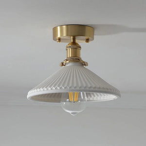 Ryota - Japanese Brass Ceramic Ceiling Lamp