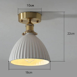 Ryota - Japanese Brass Ceramic Ceiling Lamp