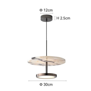 Sander - Round Natural Stone Pendant Light