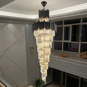 Sigurd - Modern Black Staircase Chandelier