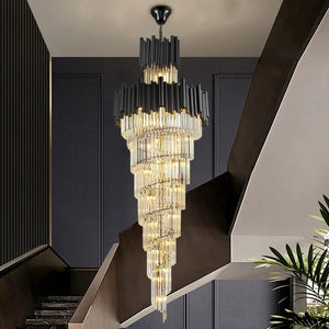 Sigurd - Modern Black Staircase Chandelier