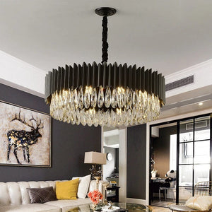 Silvano - Black Crystal Chandelier For Living Room