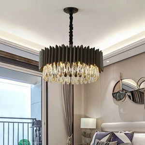 Silvano - Black Crystal Chandelier For Living Room