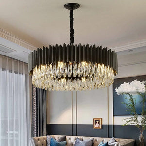 Silvano - Black Crystal Chandelier For Living Room