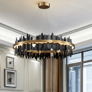 Spacestation Flush Mount Copper Multi-Level Chandelier | Bright & Plus.