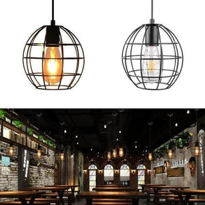 Spherical Hanging Cage Drop Pendant Light | Bright & Plus.