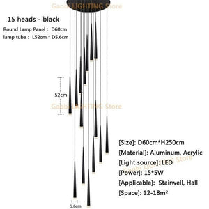 Wi - Conical Tube Black LED | Bright & Plus.