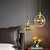 Strom - Brass Crystal Hanging Light Fixture Modern Luxury