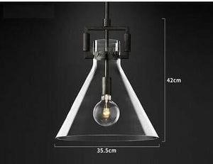 Sverre - Minimalist Industrial Glass Pendant Lamp